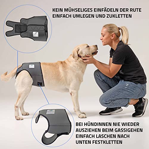 NATURE PET Braguitas para Perros Hembra en periodo de celo/Braguitas para Perros Macho/Braguitas Protectoras de Neopreno Perforado Rojo - XS