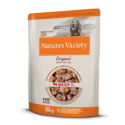 Nature's Variety Original No Grain - Paté para Perros Adultos con Buey - Caja 8 x 300 g