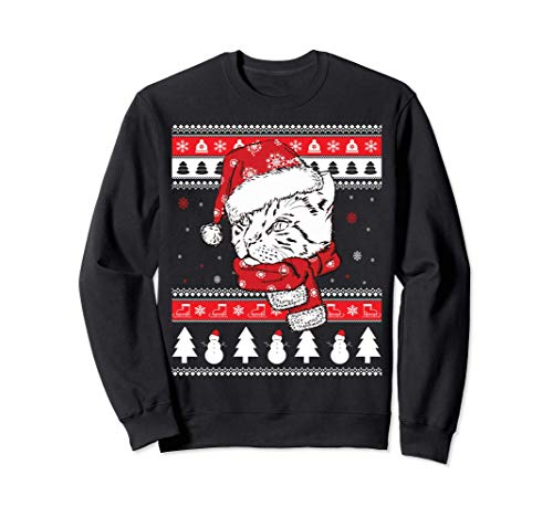 Navidad Gato Bengala Mascota Sudadera