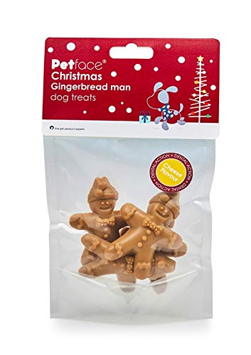Navidad Gingerbread Men Dog Treats - sabor a queso