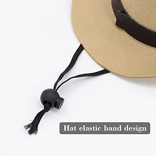 NAYAO Verano Ajustable Perro Mascota Sombrero de Vaquero Productos para Mascotas Accesorio de Foto Sombrero de Vaquero Sombrero de Gato(Black)