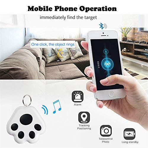 N+B Rastreador GPS de Mascotas para Perros Gatos Buscador de Llaves Bluetooth Localizador de Mascotas Rastreador de niños antipérdida Rastreador de Billetera GPS Localizadores de artículos (Rojo)