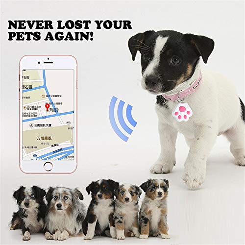 N+B Rastreador GPS de Mascotas para Perros Gatos Buscador de Llaves Bluetooth Localizador de Mascotas Rastreador de niños antipérdida Rastreador de Billetera GPS Localizadores de artículos (Rojo)