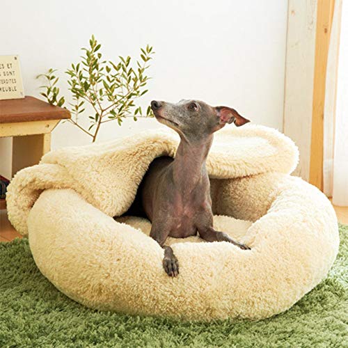 NBLL Cueva de Vivienda Cueva Convertible ortopédica Redonda, Cama Redonda extraíble y Lavable para Mascotas, Utilizada para Perros y Gatos