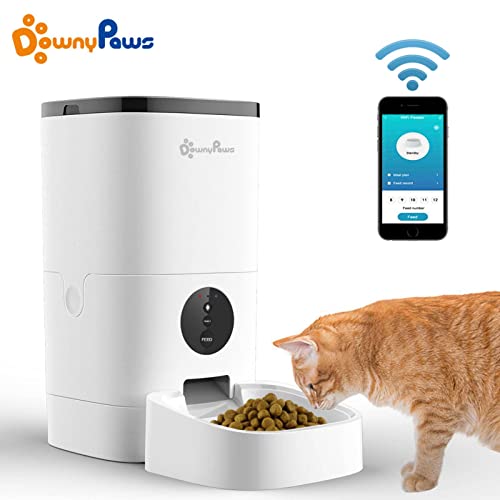 NC 4/6 L Alimentador inteligente para mascotas para gatos Wi Fi Alimentador automático de gato de gran capacidad Dispensador de alimentos para gatos seco Máquina expendedora de perros con registro