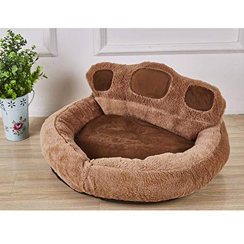 NC Cute Pet Nest Nest with Cat Paws Design Soft and Comfortable Small Dogs with Thickened Cushion Removable Kennel