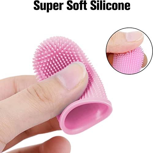 NC Dog Super Soft Pet Finger Cepillo De Dientes Limpieza De Dientes De Mal Aliento Cuidado De Mal De Silicona No Tóxica Cepillo De Dientes De Perro Gato Suministros De Limpieza
