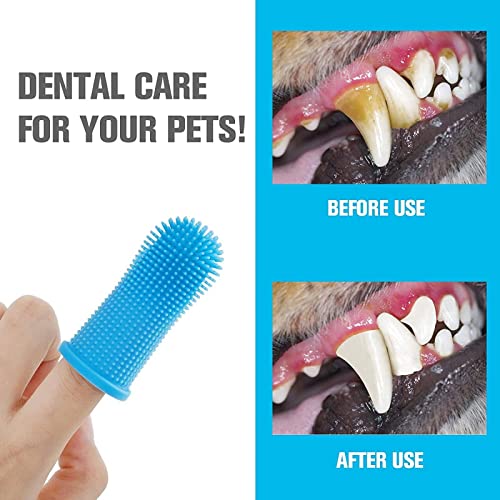 NC Dog Super Soft Pet Finger Cepillo De Dientes Limpieza De Dientes De Mal Aliento Cuidado De Mal De Silicona No Tóxica Cepillo De Dientes De Perro Gato Suministros De Limpieza