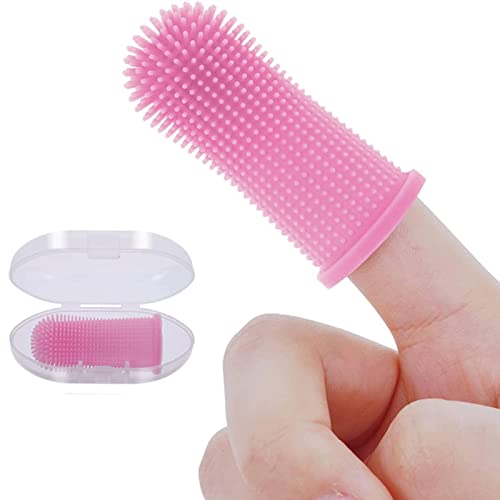NC Dog Super Soft Pet Finger Cepillo De Dientes Limpieza De Dientes De Mal Aliento Cuidado De Mal De Silicona No Tóxica Cepillo De Dientes De Perro Gato Suministros De Limpieza