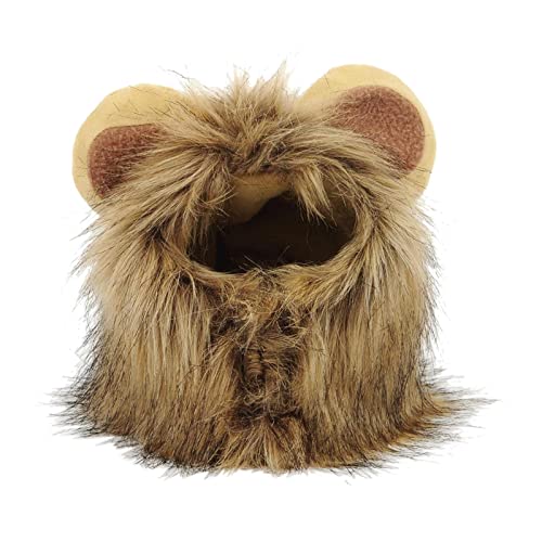 NC NC Disfraz de Halloween para Mascotas, Sombrero de Melena de león para Gatitos, Cachorros, Perros, Lavable, cómodo, Elegante, Pelo de león, Halloween, S