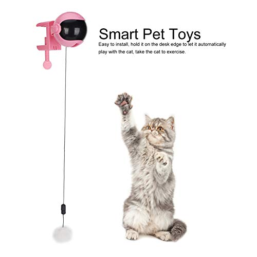 needlid Bola de Juguete, Bola de elevación automática Inteligente PRT para Mascotas para Gatitos para Gatos(Rosado)