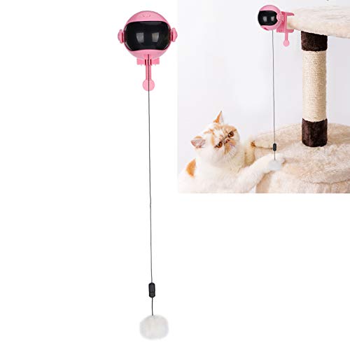needlid Bola de Juguete, Bola de elevación automática Inteligente PRT para Mascotas para Gatitos para Gatos(Rosado)