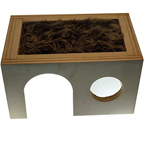 nestQ Casa Madera para Hámster pequeño Ruso, Sirio, Roborowski, Comun, Gerbil o Ratones