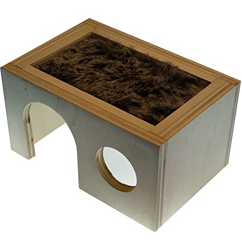 nestQ Casa Madera para Hámster pequeño Ruso, Sirio, Roborowski, Comun, Gerbil o Ratones