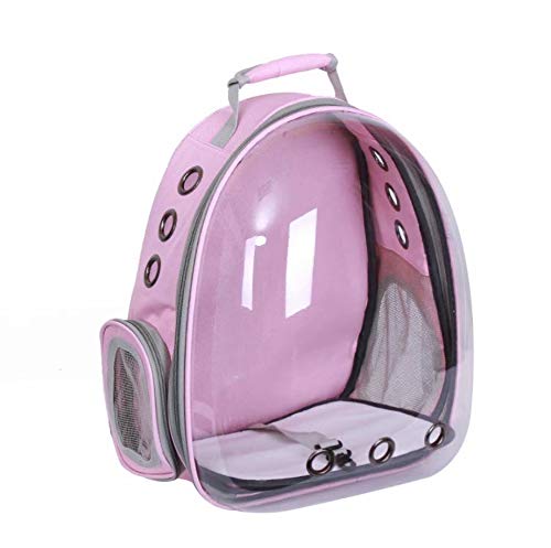 N&F Honhan - Mochila de viaje transparente para mascotas, con dos orificios laterales de ventilación.