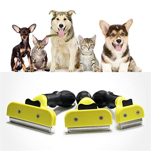 NFEGSIYA Cepillo de Aseo de Mascotas S m Cepillos de Pelo Amarillo for Mascotas for Perros Cat Pequeño Pequeño Peinear Peach Piel Limpieza Cepillo Cepillo Clipper Herramientas (Size : M)