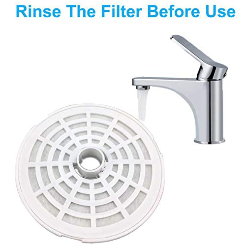 Nicoone Filtro de repuesto para fuente de gato, 5 filtros de fuente de agua para mascotas para perros y gatos, filtros de carbón activado que mantiene el agua clara y sabrosa
