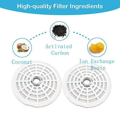 Nicoone Filtro de repuesto para fuente de gato, 5 filtros de fuente de agua para mascotas para perros y gatos, filtros de carbón activado que mantiene el agua clara y sabrosa