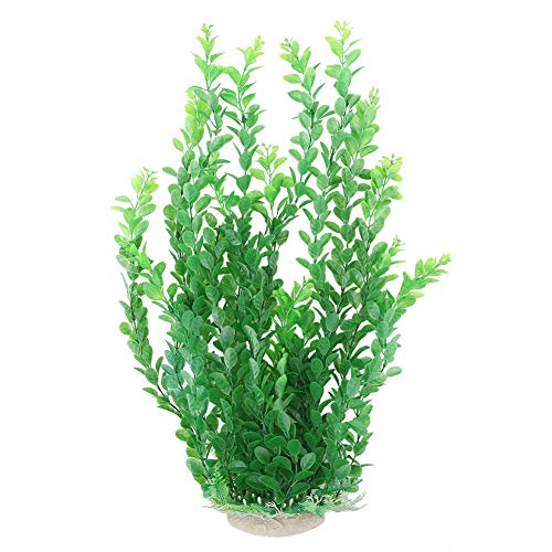 Nicoone Plantas de plástico para acuario Hierba subacuática artificial vívida planta de agua adorno para acuario subacuático pecera jardín tierras
