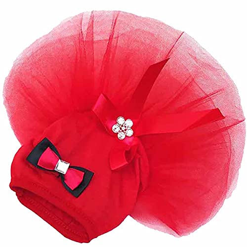 Nicoone Vestido de perro con cinta para perro, vestido de fiesta de cumpleaños para perros pequeños, vestido de fiesta de cumpleaños para gatitos, ropa para mascotas