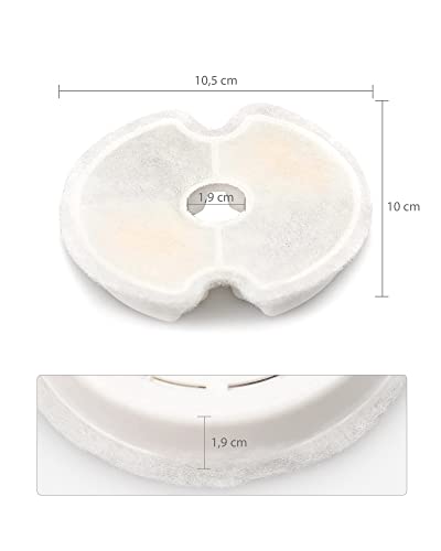 NICREW Filtros de Fuente para Gatos y Perros, Filtros de Repuesto para Fuente 2 L, Paquete de 4 Piezas