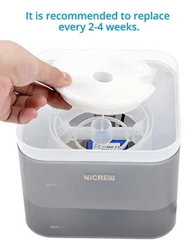NICREW Filtros de Fuente para Gatos y Perros, Filtros de Repuesto para Fuente 2 L, Paquete de 4 Piezas