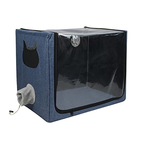 Nido Atomización Para Mascotas, Caja Atomización Plegable Para Perros Y Gatos Máquina Inhalación de Oxígeno Caja Atomización Plegable Dedicada, Para Enfermedades Respiratorias Tos Mascotas Pequeñas