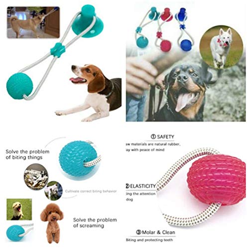 Nifogo Juguetes para Perros，Juguete Perro Juguete Multifuncional para Mordedura para Mascotas, Pelota Perro Pelota De Goma，Juegos Interactivos para Perros，Juguetes Perros Pequeños