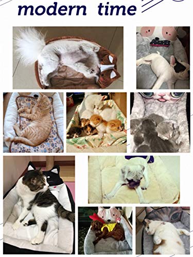 Nileco Camas para Perros Lavables Portátil con Parte Inferior Antideslizante,Colchón para Perros Mimoso Cama para Perros,Cozy Cama para Mascotas para Perros Gatos-Amarillo S