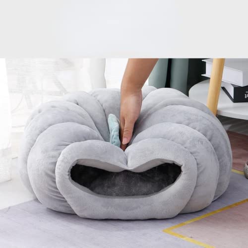 NIQIU Cama de Felpa Suave para Gatos, perreras para Perros, sofá para Cachorros, cojín para Gatos, Bolsa para Casas, Esterilla, Cesta, Jaula, Jaula, Cachorro, Cueva, Peludo, Rosa cálido, S 40X40