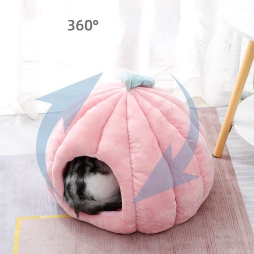 NIQIU Cama de Felpa Suave para Gatos, perreras para Perros, sofá para Cachorros, cojín para Gatos, Bolsa para Casas, Esterilla, Cesta, Jaula, Jaula, Cachorro, Cueva, Peludo, Rosa cálido, S 40X40