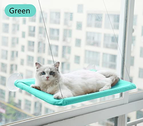NIQIU Hamaca para Gatos Camas Colgantes Asiento cómodo Ventana Hamaca para Mascotas Estante para Mascotas Suave Asiento Camas para Dormir Suministros para Mascotas Desmontables-Verde, China