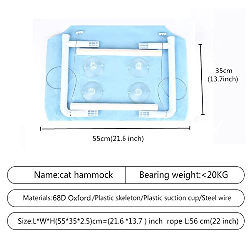 NIQIU Lindas Camas Colgantes para Gatos con 20 kg de Asiento cómodo, Asiento de Ventana, Montaje para Mascotas, Gato, Hamaca, Estante para Mascotas, Asiento para Camas, Suministros, Verde, China