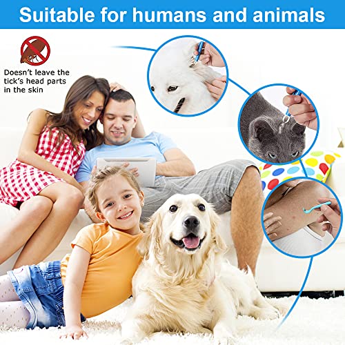 Niserelesa Pinzas para Garrapatas,Gancho para Garrapatas,Removedor De Garrapatas,Pinzas Antigarrapatas para Perros Y Gatos,3X Palanca De Garrapatas,1x Pinzas para Garrapatas,para Humanos,Perros,Niños