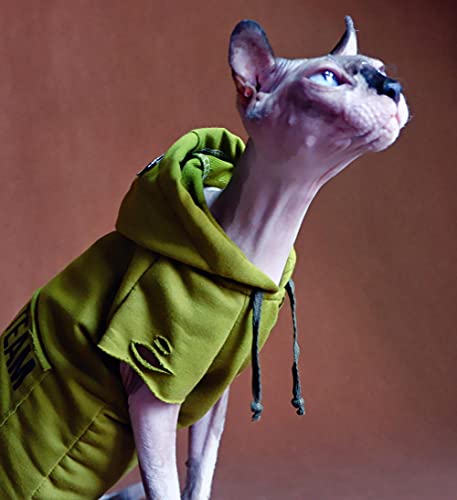 NMGTT SPHNX Cat Ropa/Algodón Aire Acondicionado de Aire Acondicionado Verano-Aceituna_l