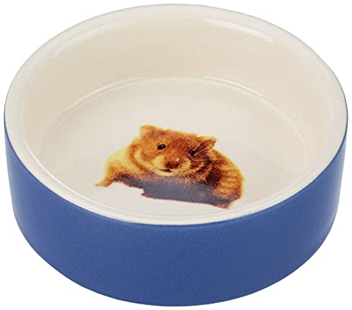 Nobby Hamster - Cuenco de cerámica para hámsteres (7,5 de diámetro x 2,5 cm), Azul
