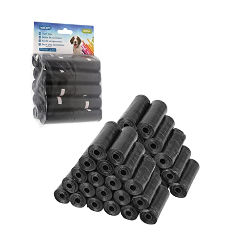 Nobleza - 1800 Conde Bolsas de Caca Perro Bolsas para excrementos de Perros Pack de 120 Rollos. Color Negro