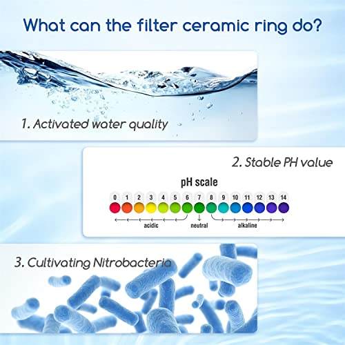 Nobleza - Anillos de Filtro de Cerámica, Filtro Biológico para Acuarios y Peceras, 1000g en Bolsas