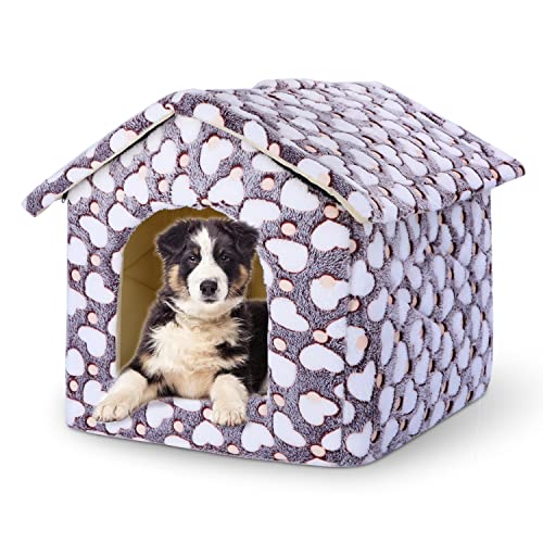 Nobleza - Caseta Perro Interior, Plegable Casa para Gato Perro, con Cojín Extraíble, Cama para Perro Pequeño y Medianos, L48xW45xH39cm (M)