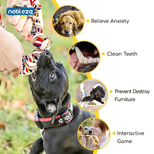 Nobleza - Cuerda de Juguete para Perros 100% Algodón Natural, Mantiene Las Encías Saludables, beneficiosa para la Salud Mental del Perro, Calidad Duradera Apto para Todo Tipo Perros - 43cm/16.9in