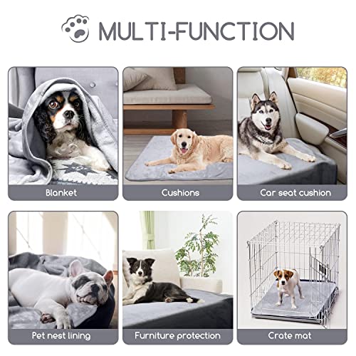 Nobleza Manta Suave de Felpa para Perros Gatos y Otras Mascotas Lavable Color Gris 100 * 120cm