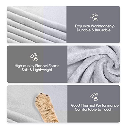Nobleza Manta Suave de Felpa para Perros Gatos y Otras Mascotas Lavable Color Gris 100 * 120cm