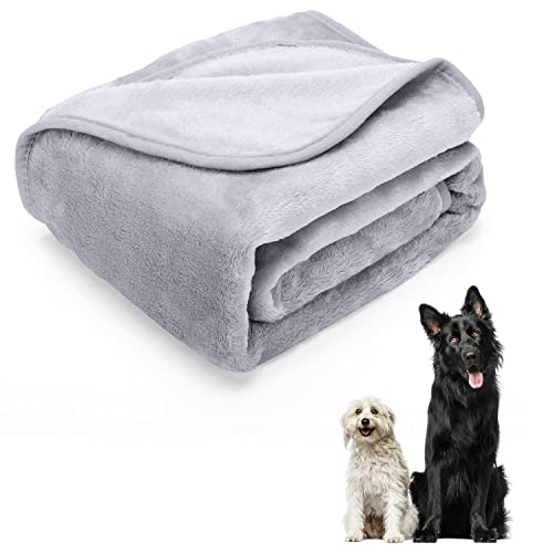 Nobleza Manta Suave de Felpa para Perros Gatos y Otras Mascotas Lavable Color Gris 100 * 120cm