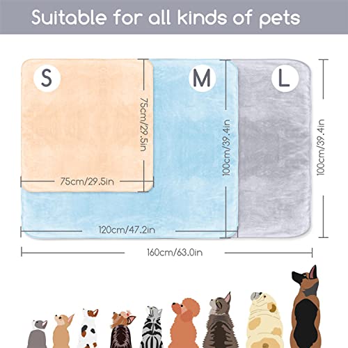 Nobleza Manta Suave de Felpa para Perros, Gatos y Otras Mascotas. Lavable. Color Gris 160 * 100cm