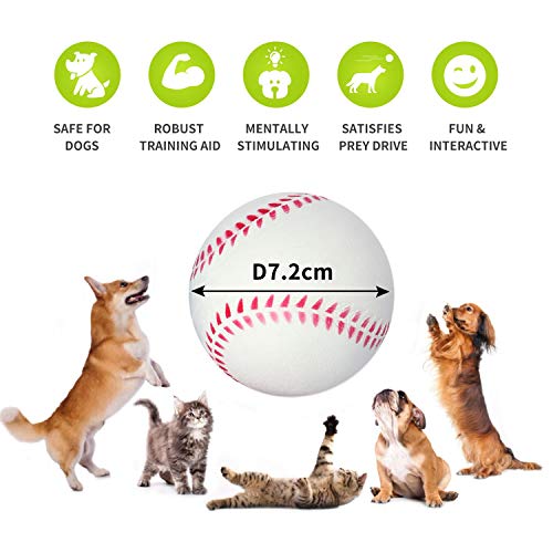 Nobleza Pelotas de Juguete para Perros, Pelota Perro Hecho de Caucho Natural y Ecológico, Muy Resistente y de Goma Natural de Alto Estiramiento - 7.2cm/6 Pack
