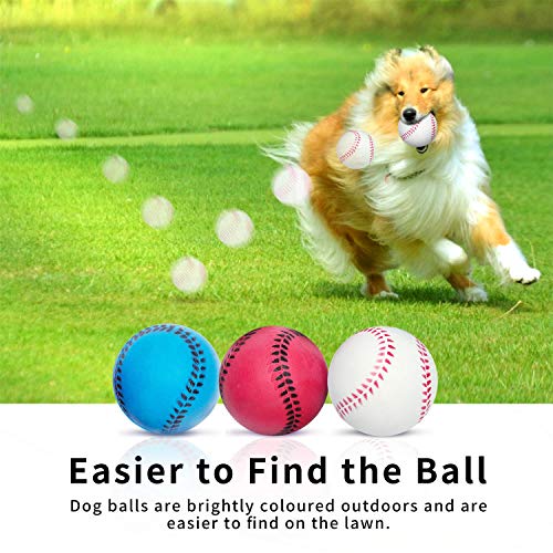 Nobleza Pelotas de Juguete para Perros, Pelota Perro Hecho de Caucho Natural y Ecológico, Muy Resistente y de Goma Natural de Alto Estiramiento - 7.2cm/6 Pack