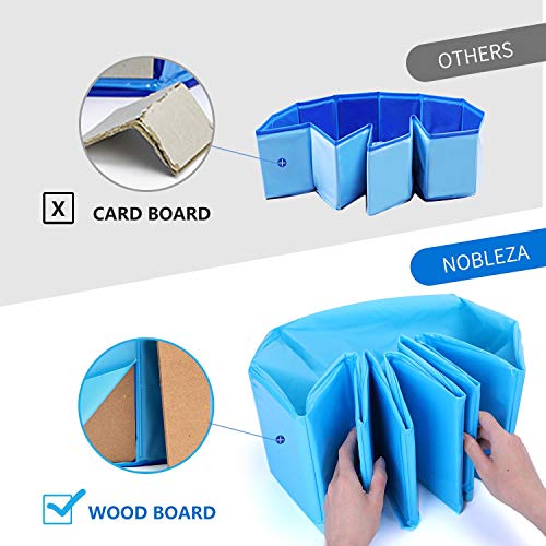 Nobleza Piscina Perros Bañera Plegable para Mascotas Piscina Resistente y Estable PVC Antideslizante Adecuado para Interior Exterior al Aire Azul 80 * 20cm