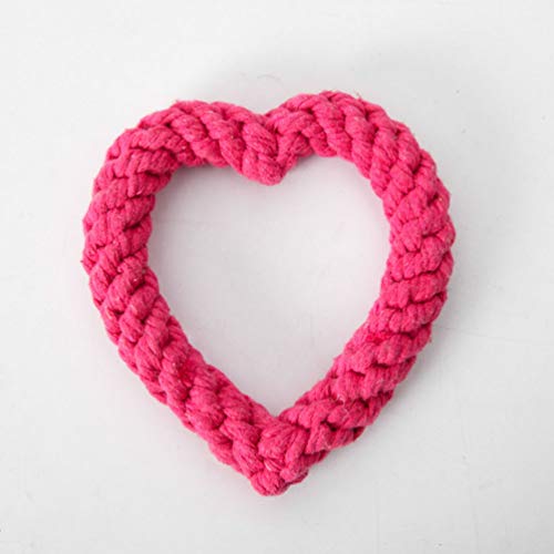 NOLITOY 2 Pares Masticar Masticar Juguete Romántico Corazón en Forma de Perro Chirillo Juguete de Algodón Perro Masticar Juguete Mascota Jugando Juguete Mascotas Suministros para Mascotas