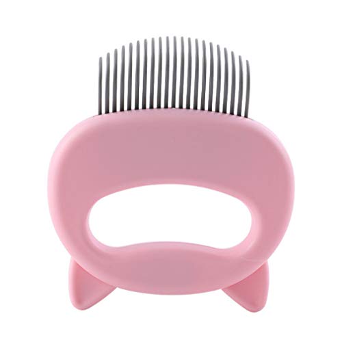 Nsdsb Peine Antipulgas para Mascotas Pin De Acero Inoxidable Pelo De Perro Gato Gatito Pincel para Cachorro Cepillo Rosa