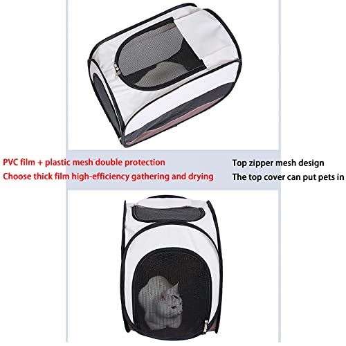 NUB Bolsa de Secado de Mascotas para el hogar Resistente a los arañazos e Impermeable La Bolsa de Secado para Mascotas semicerrada con trípode Especial no Requiere Secadora